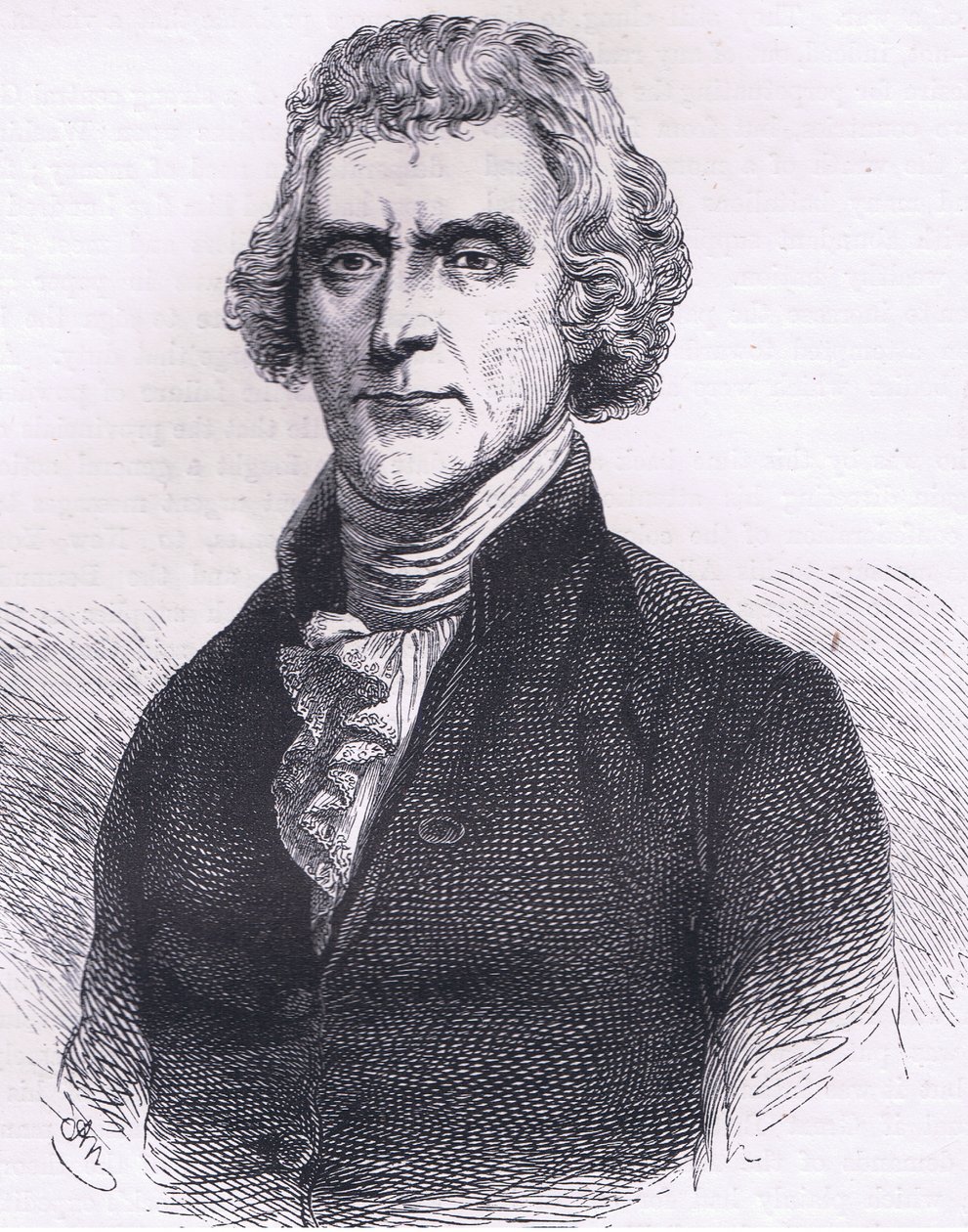 Thomas Jefferson, illusztráció a Cassells History of the Egyesült Államokból, kiadó: Cassell, Petter & Galpin, 1900 körül (litho) alkotó: American English school