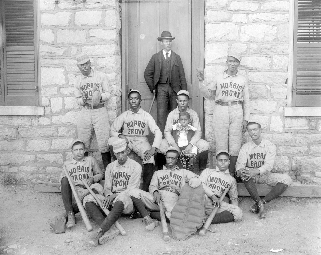Afro-amerikai baseball játékosok a Morris Brown College-ból, Atlanta, Georgia, 1899 körül (zselatin ezüst nyomat) alkotó: American Photographer