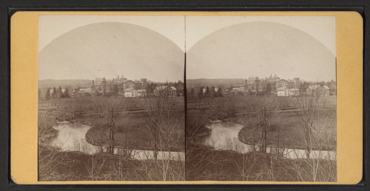 Háziépületek madártávlatból, 1870 körül (f/w fotó) alkotó: American Photographer