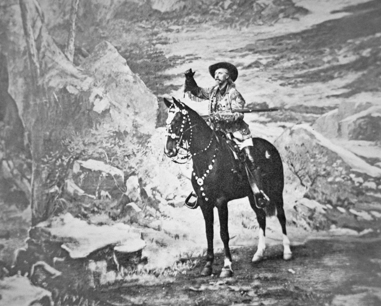 Buffalo Bill Cody (1846-1917) (f/w fotó) alkotó: American Photographer