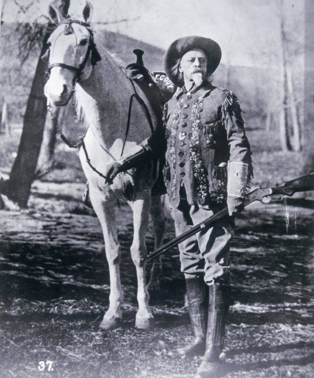 Buffalo Bill Cody (1846-1917) utolsó éveiben (f/w fotó) alkotó: American Photographer