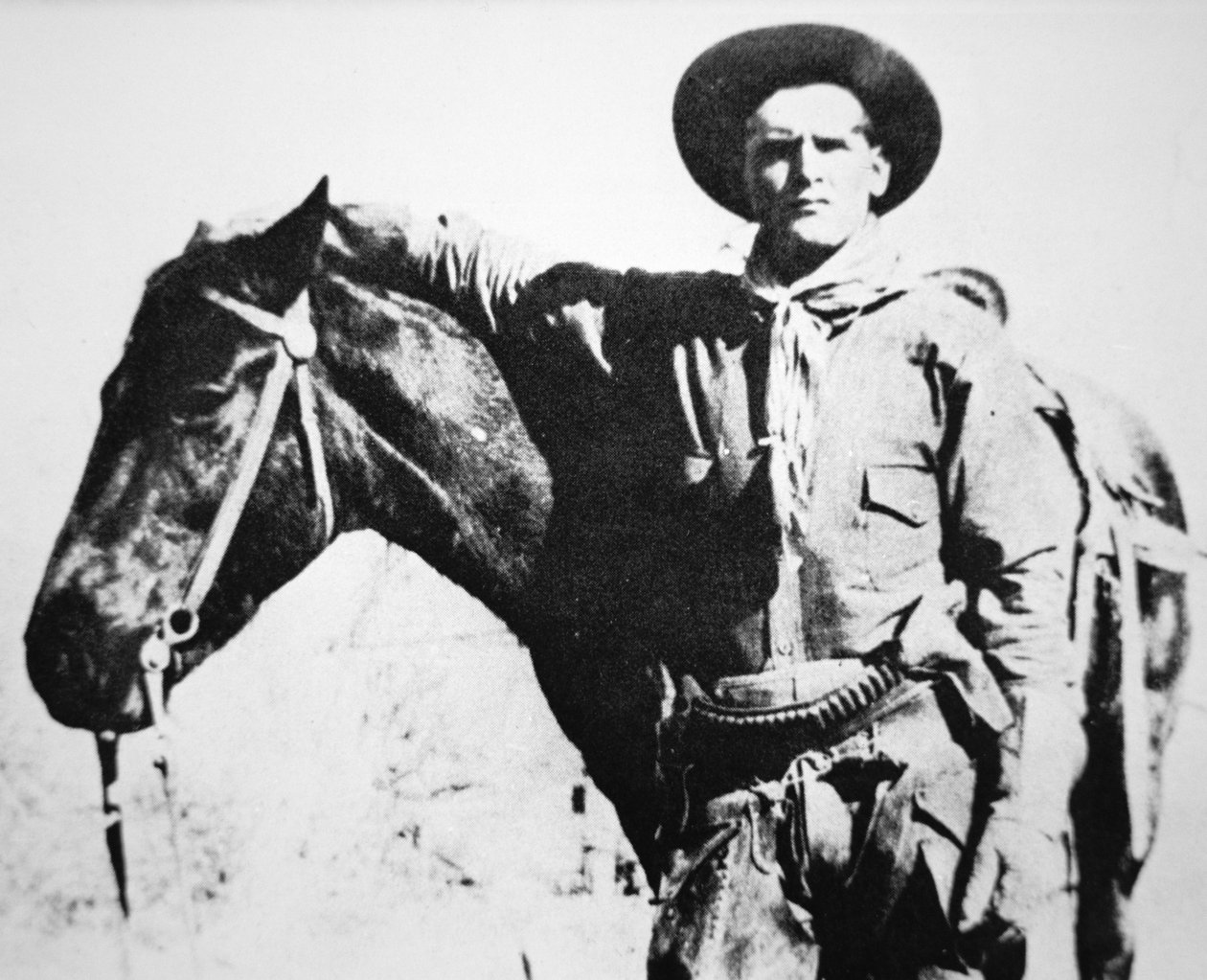 Butch Cassidy (1866-1908/09) a lovával (f/w fotó) alkotó: American Photographer