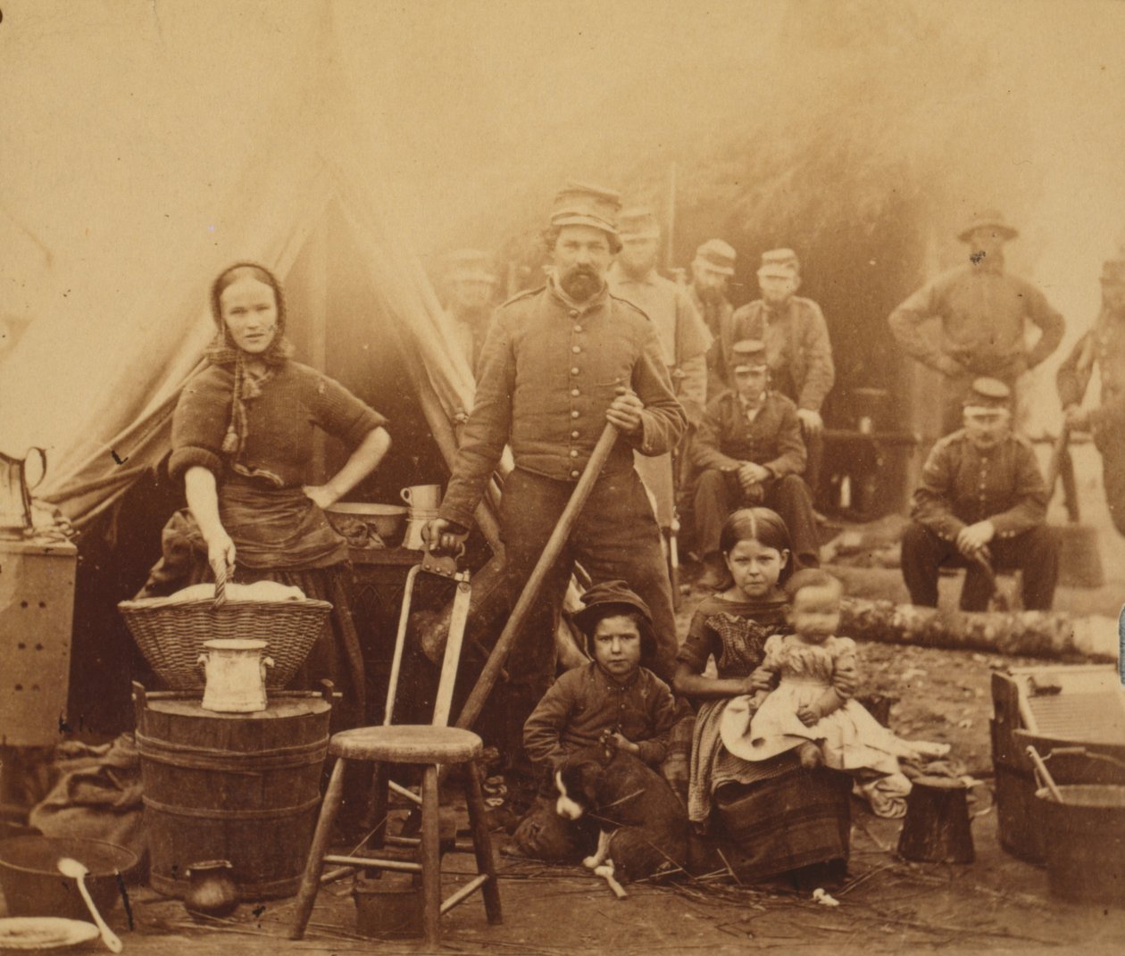 A 31. Pennsylvania Infantry tábora Washington, D.C. közelében, 1862 (albumnyomat) alkotó: American Photographer