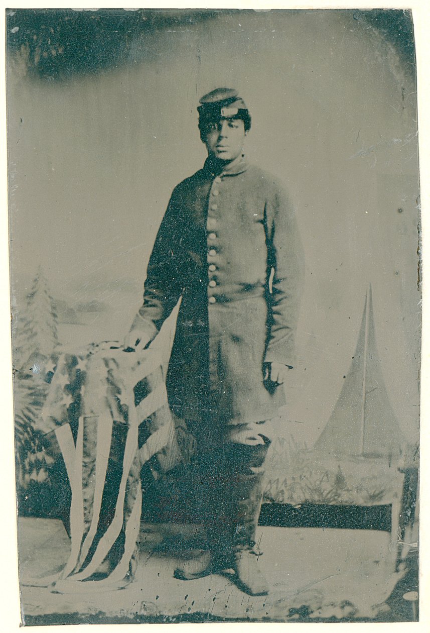 Charles H. Arnum, az 54. Massachusettsi Önkéntes Gyalogezred közlegénye, 1864 (nyomtatványos fénykép) alkotó: American Photographer