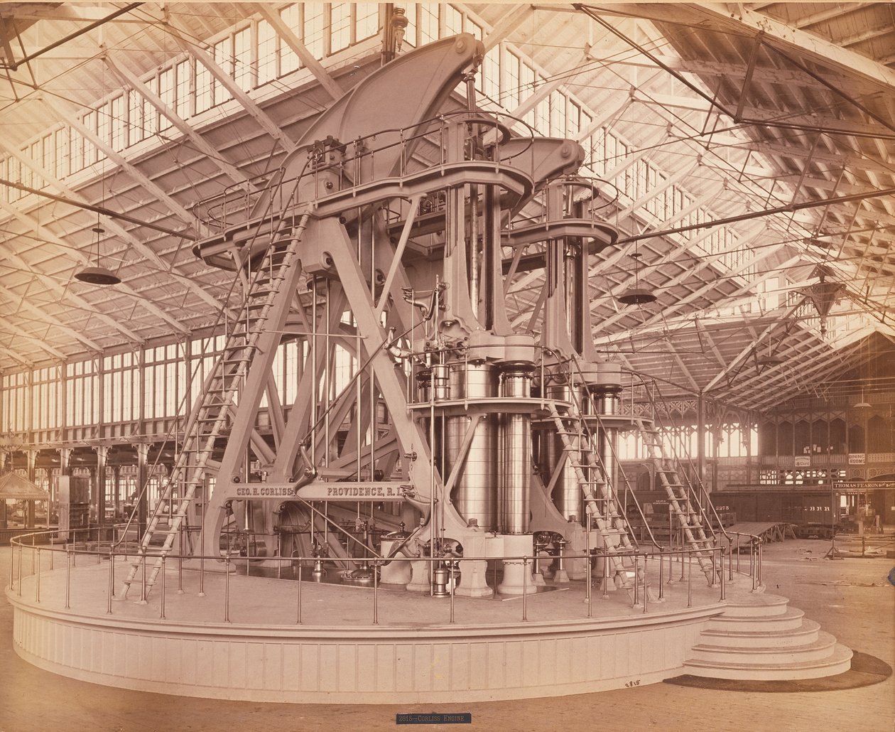 Corliss Engine, Centennial International Exhibition, Philadelphia, 1876 (albumnyomat) alkotó: American Photographer