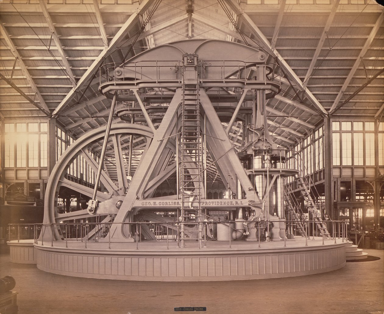 Corliss Engine, Centennial International Exhibition, Philadelphia, 1876 (albumnyomat) alkotó: American Photographer