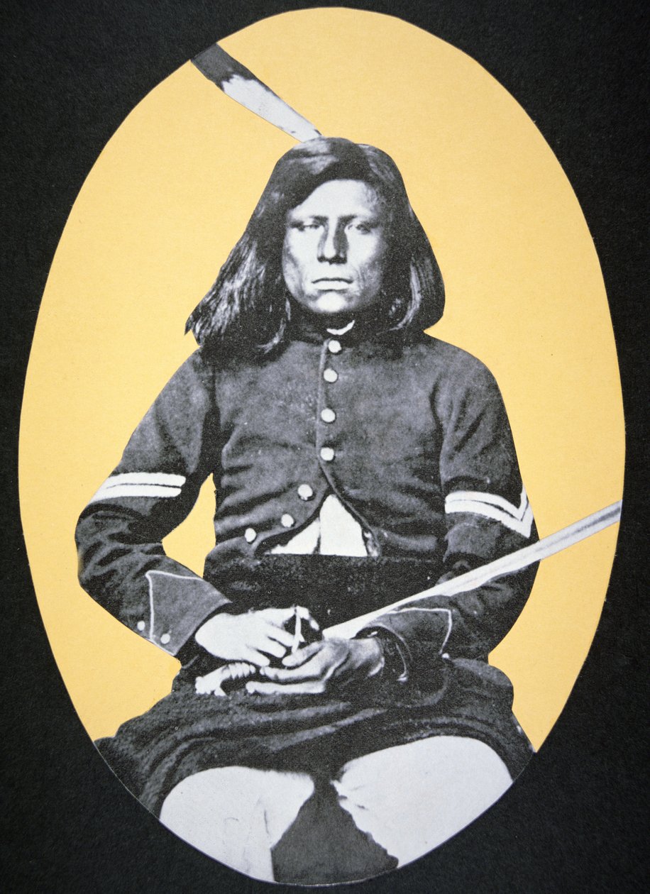 A Pawnee Scouts „Csörgőkígyó” tizedese (f/w fotó) alkotó: American Photographer