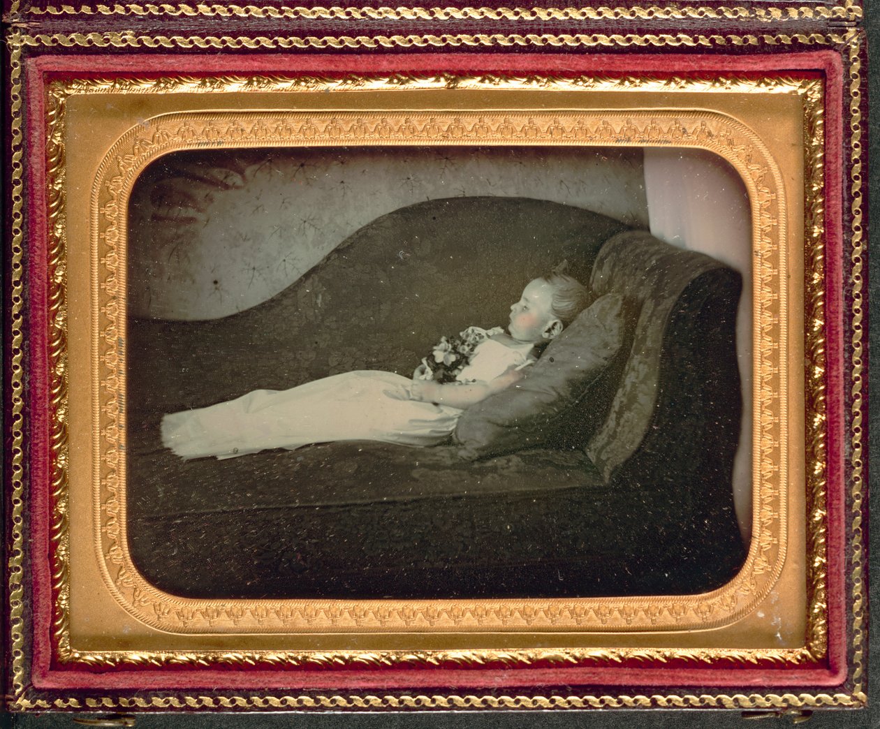 Halott gyermek a kanapén, 1855 körül alkotó: American Photographer