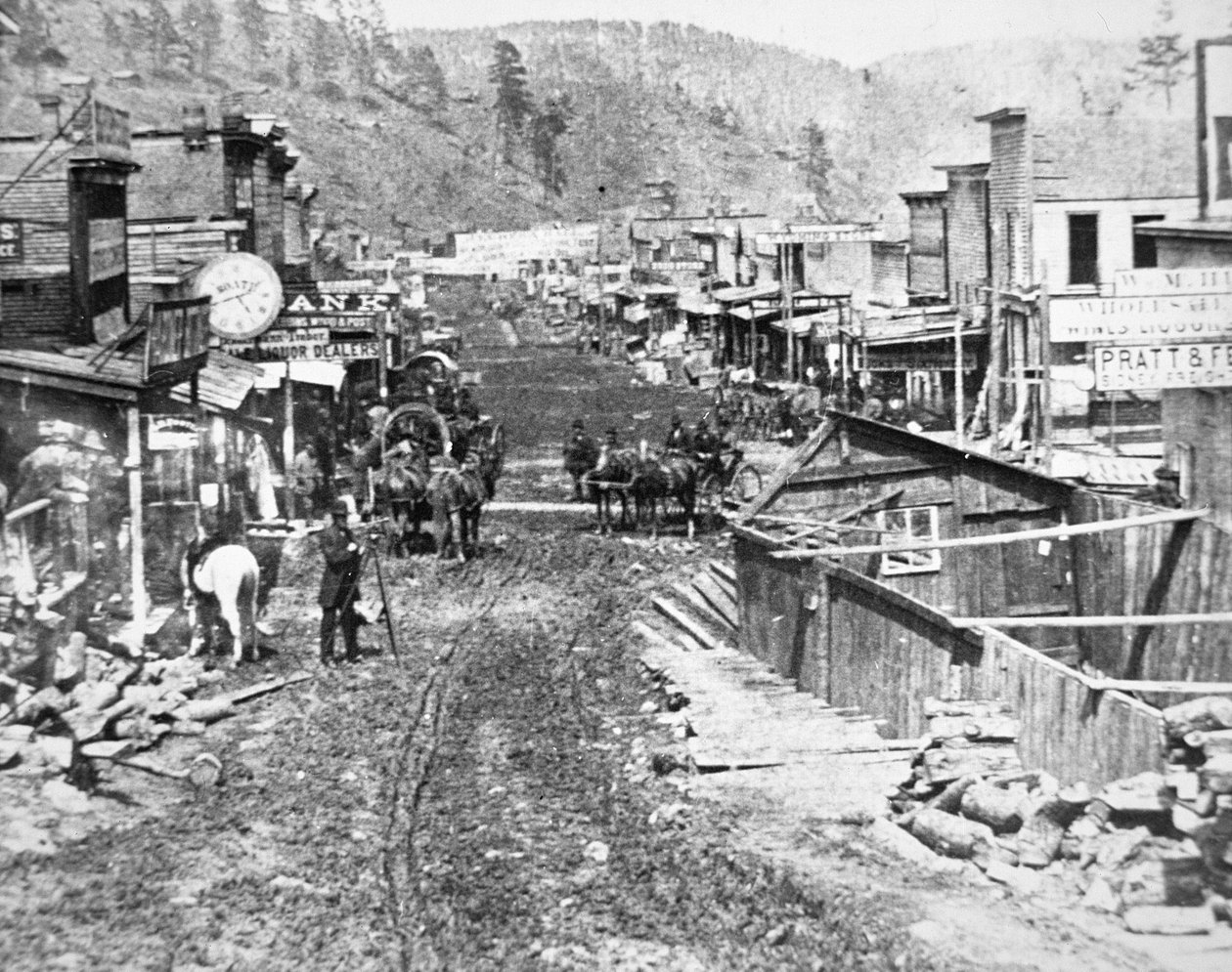 Deadwood, Dakota Terület, 1877 körül (f/w fotó) alkotó: American Photographer