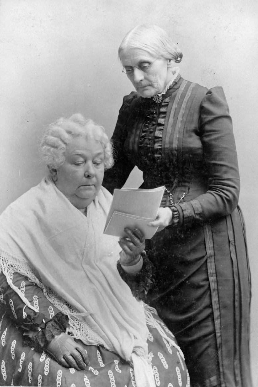 Elizabeth Cady Stanton barátjával, Susan B. Anthony-val, 1900 körül alkotó: American Photographer