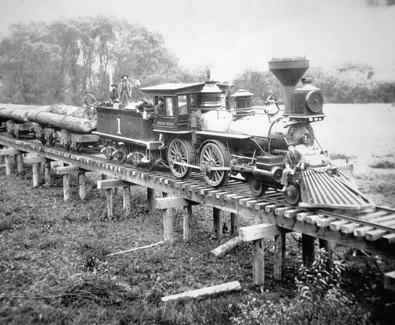 Tehervonat, Coss County, Oregon, 1880 körül (f/w fotó) alkotó: American Photographer