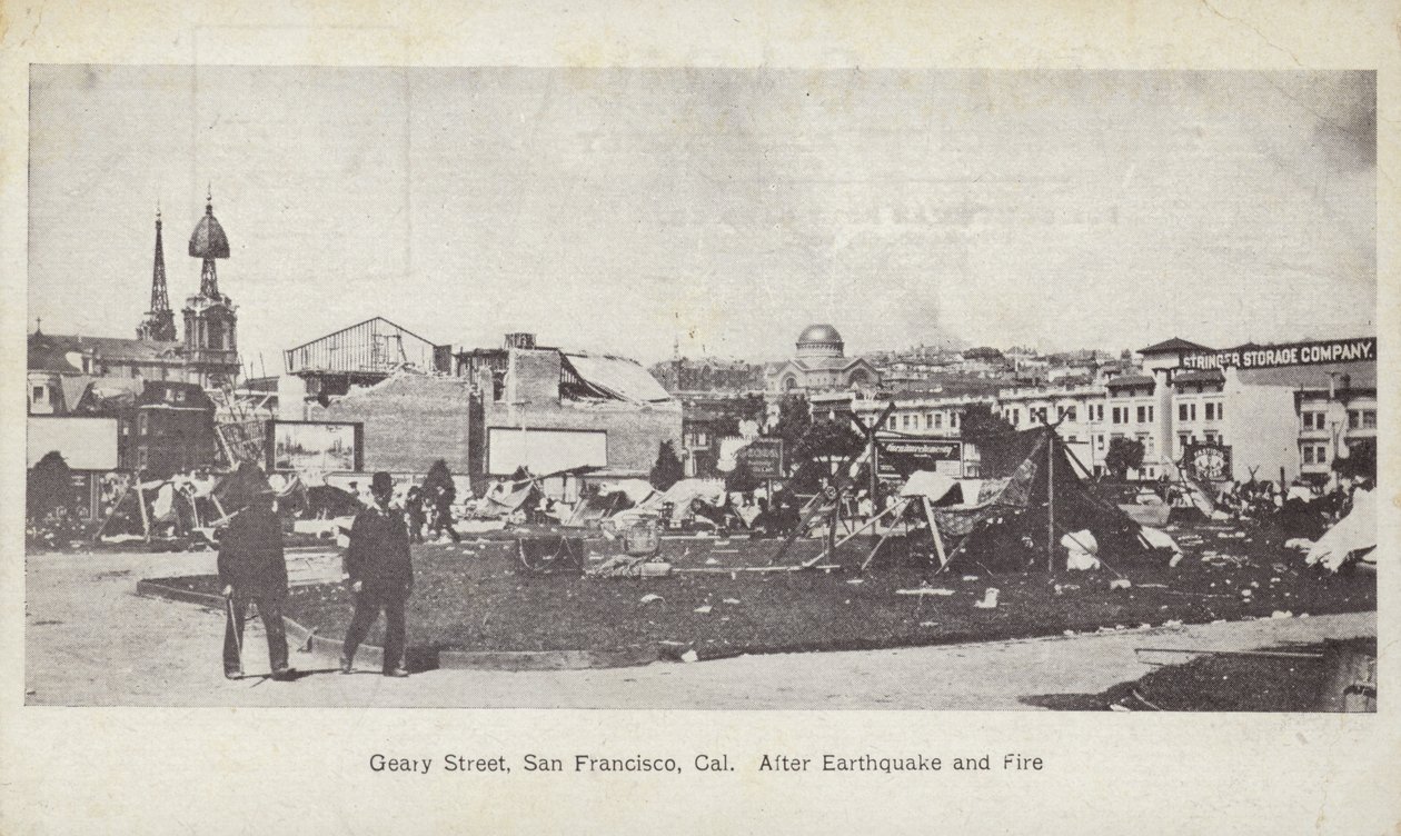 Geary Street, San Francisco, a földrengés és a tűz után alkotó: American Photographer