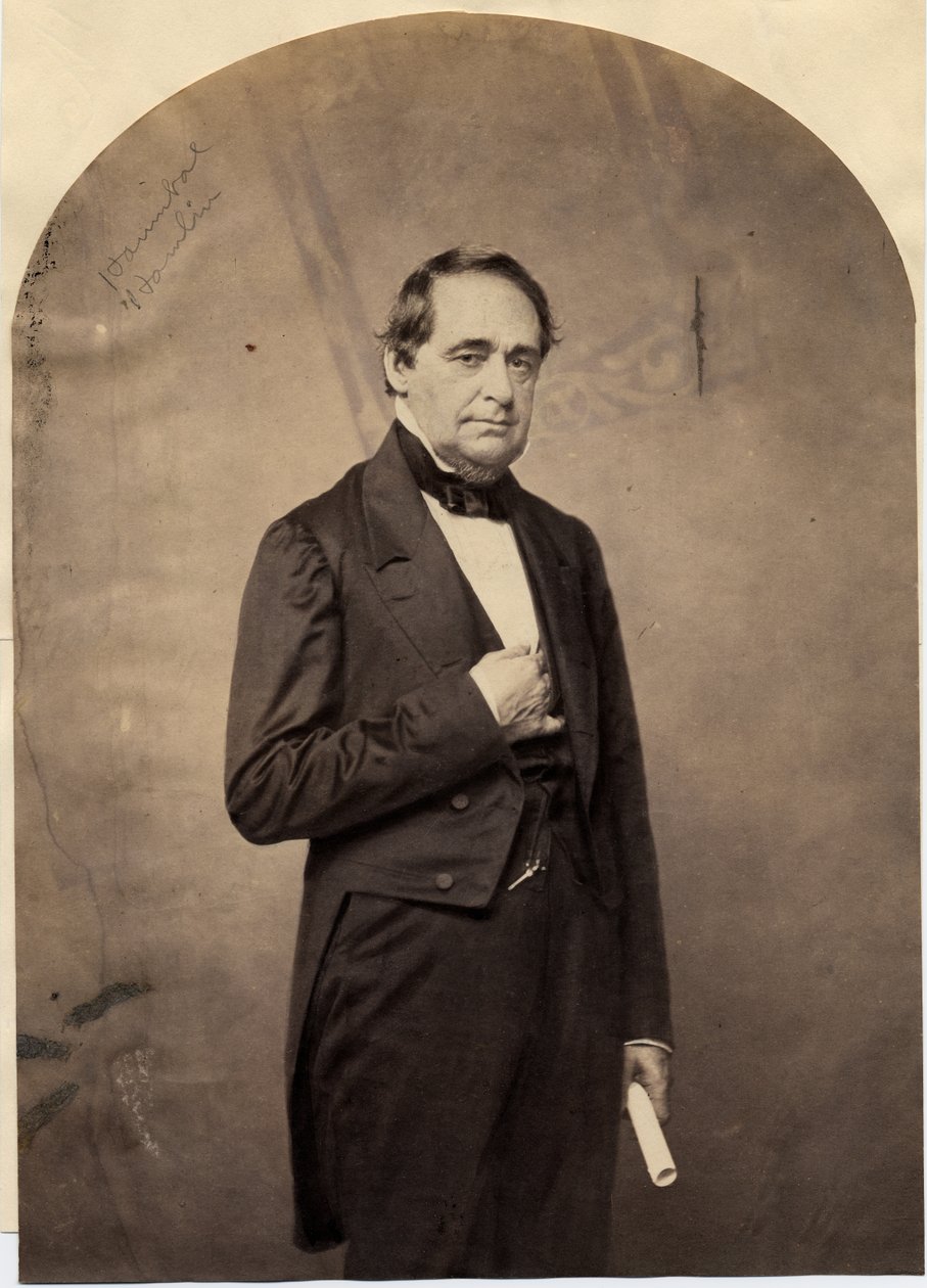 Hannibal Hamlin (1809-91), az Egyesült Államok 15. alelnöke (sós nyomatú fotó) alkotó: American Photographer