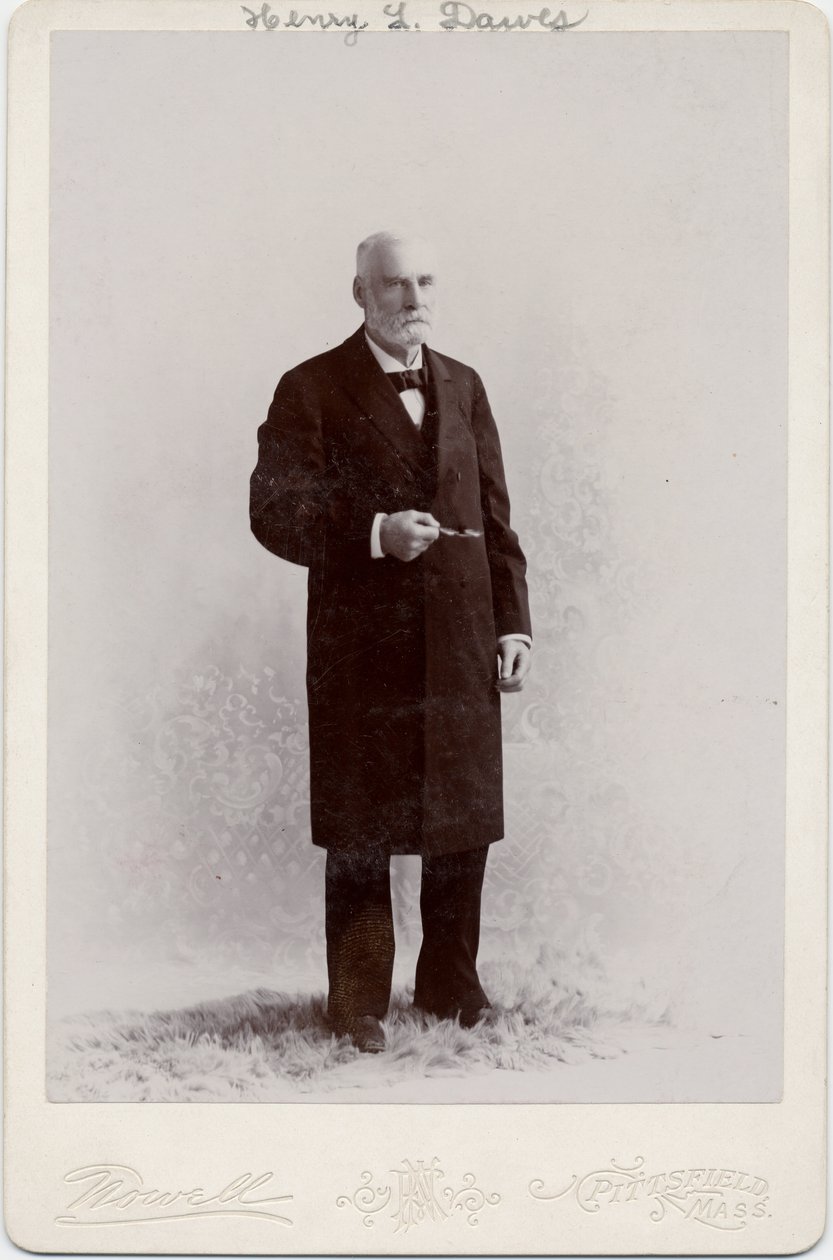Henry Laurens Dawes (1816-1903), amerikai szenátor, fotó: Nowell, Pittsfield, Massachusetts (albumfotó) alkotó: American Photographer
