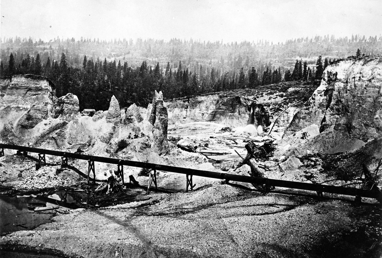 Hidraulikus bányászat, 1860-80 körül alkotó: American Photographer