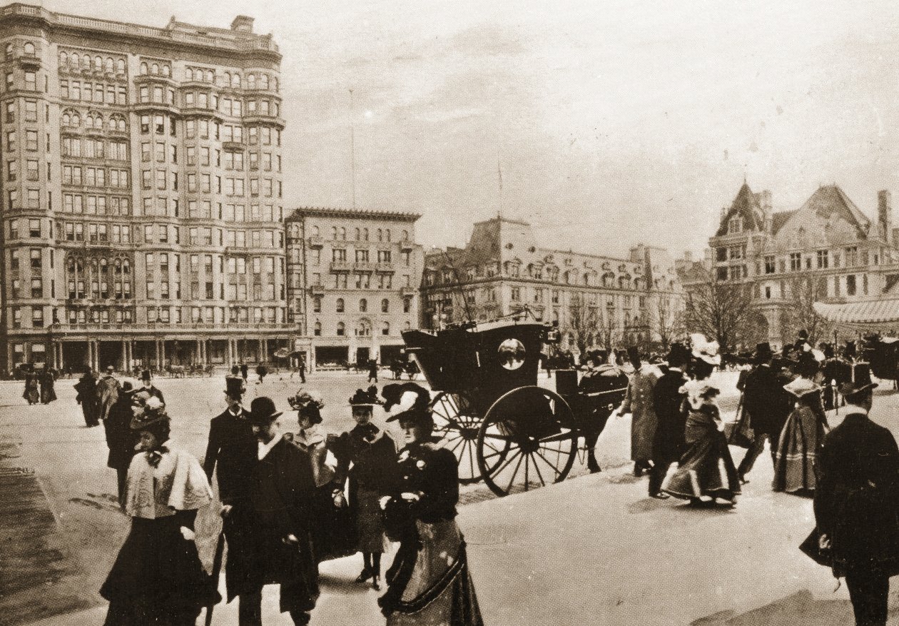 A Plaza Hotel előtt, New York City, 1896 alkotó: American Photographer