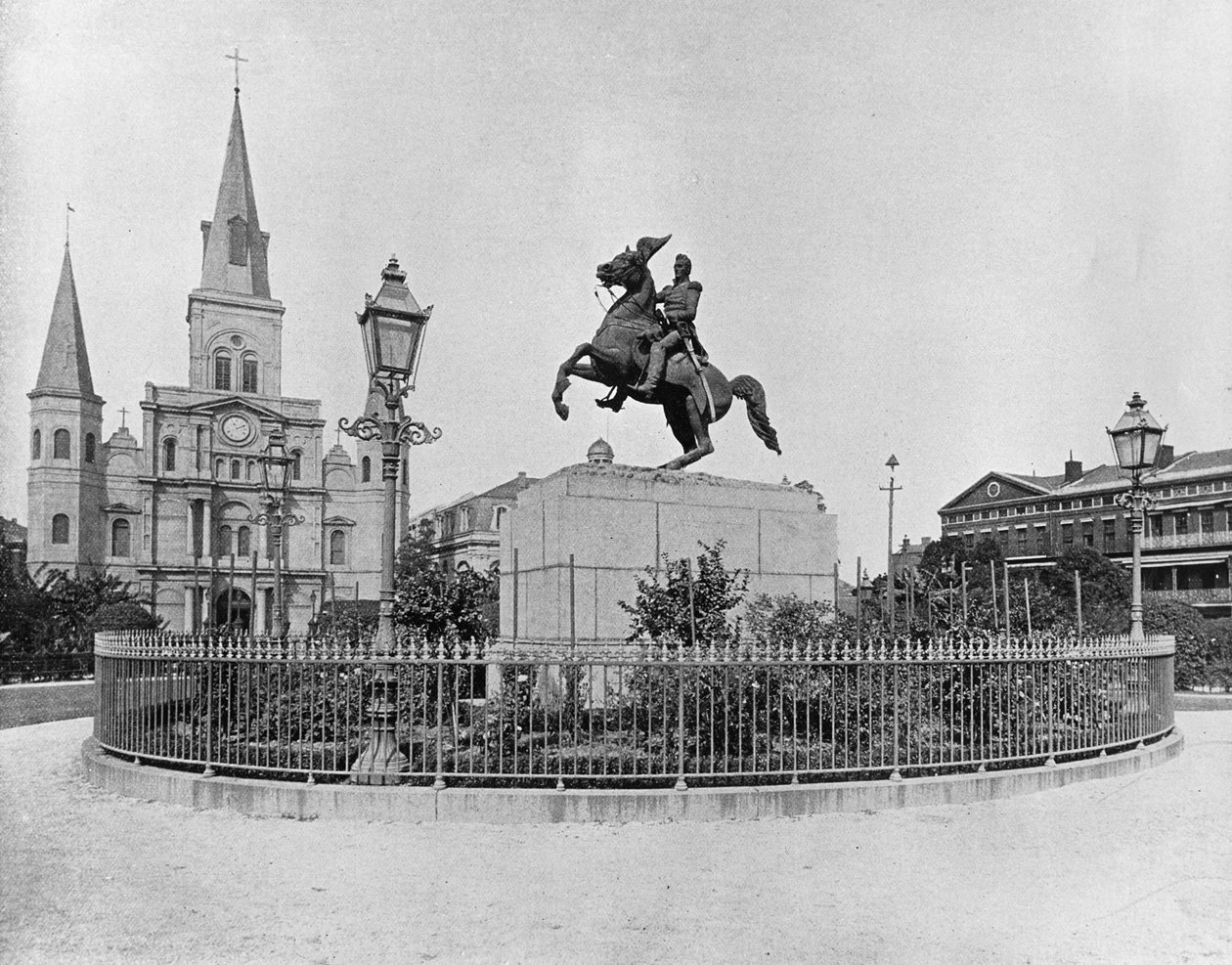Jackson Square, New Orleans, 1890 körül (f/w fotó) alkotó: American Photographer