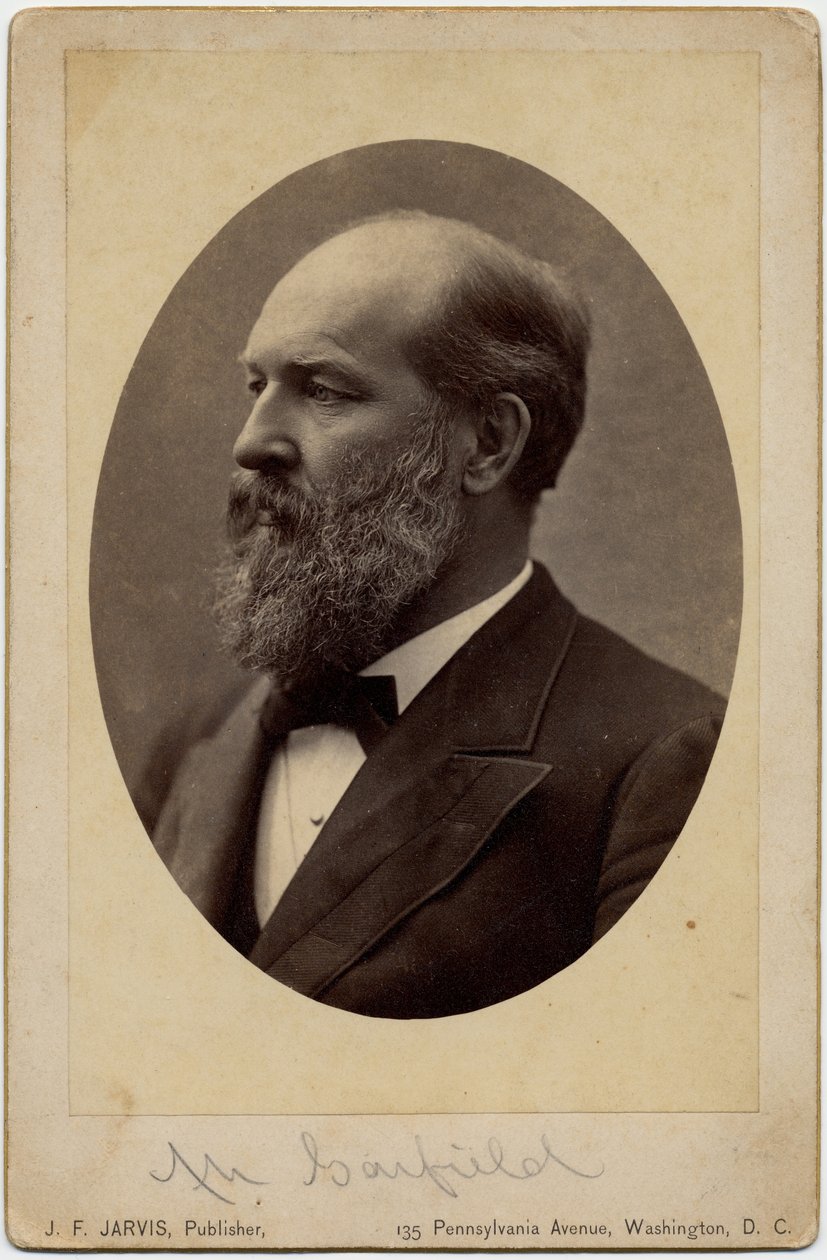 James Abram Garfield (1831-81), az Amerikai Egyesült Államok 20. elnöke, fotó: J F Jarvis, Washington DC (album fotó) alkotó: American Photographer