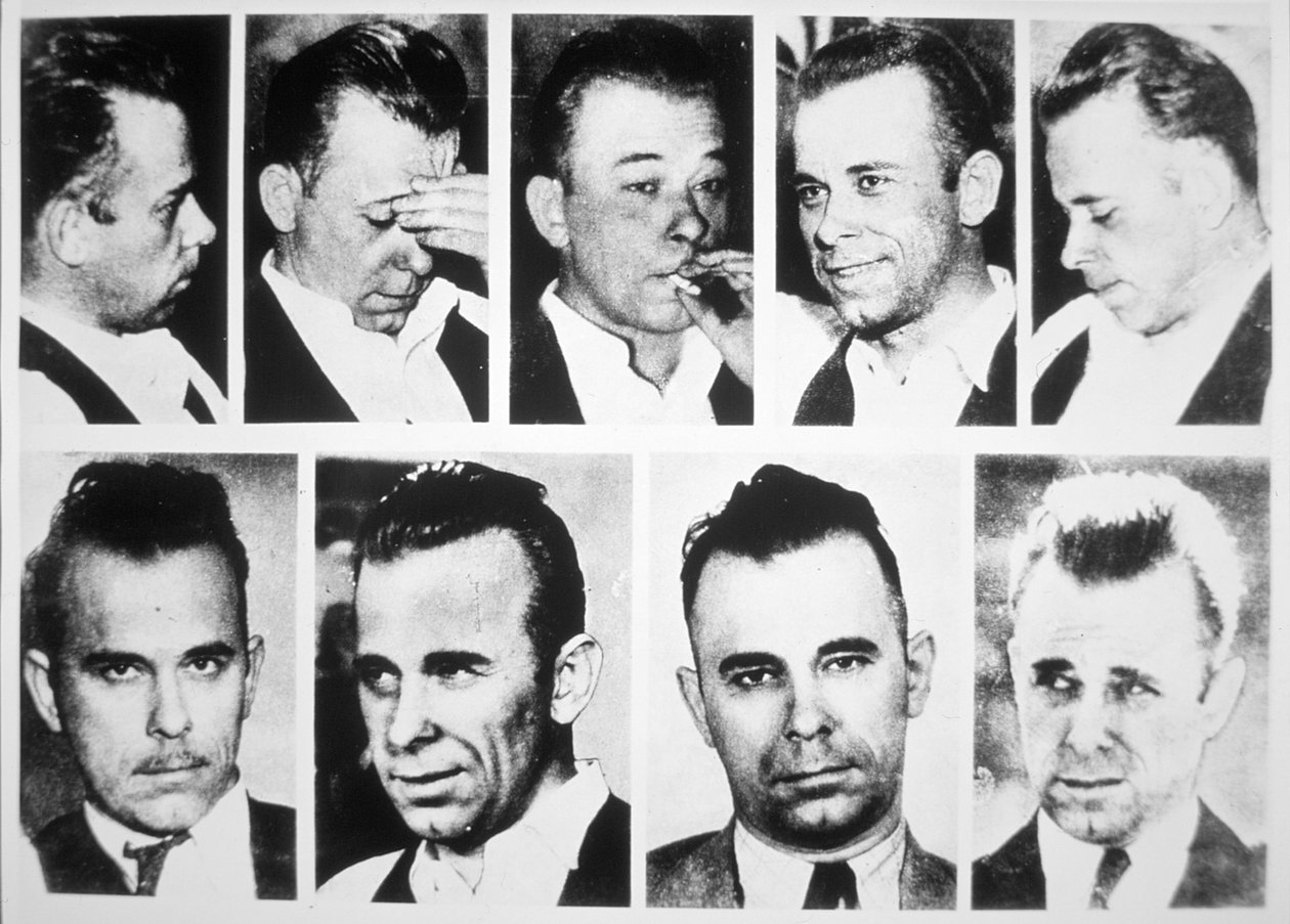 John Dillinger (f/w fotó) alkotó: American Photographer