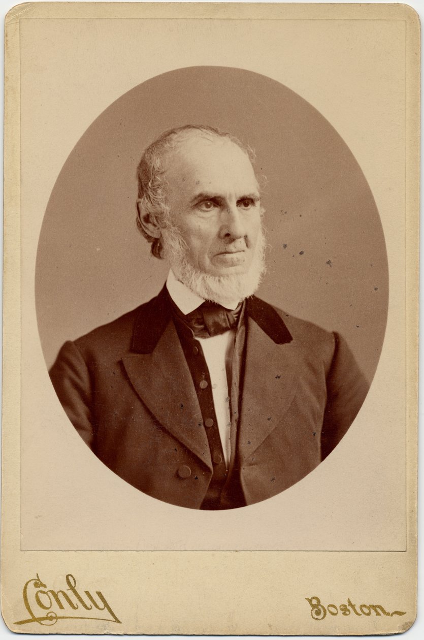 John Greenleaf Whittier (1807-92), amerikai kvéker költő és abolicionista; fotó: C F Conly, Boston (albumnyomat) alkotó: American Photographer