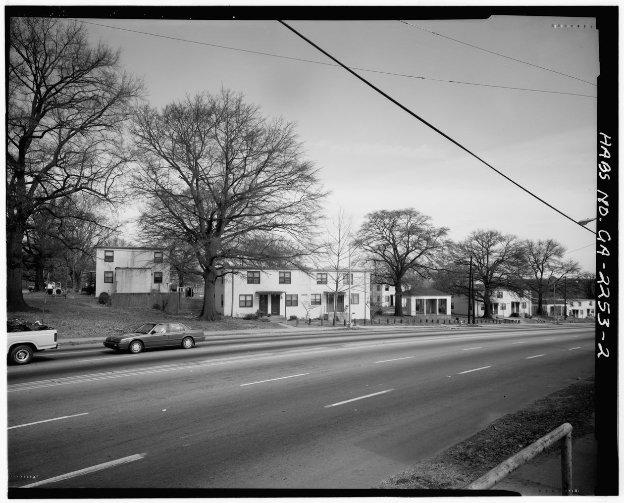 John Hope Homes (közházak), Larkin, Dora, Spelman Streets & Lane határa, Atlanta, Fulton megye, GA (f/w fotó) alkotó: American Photographer