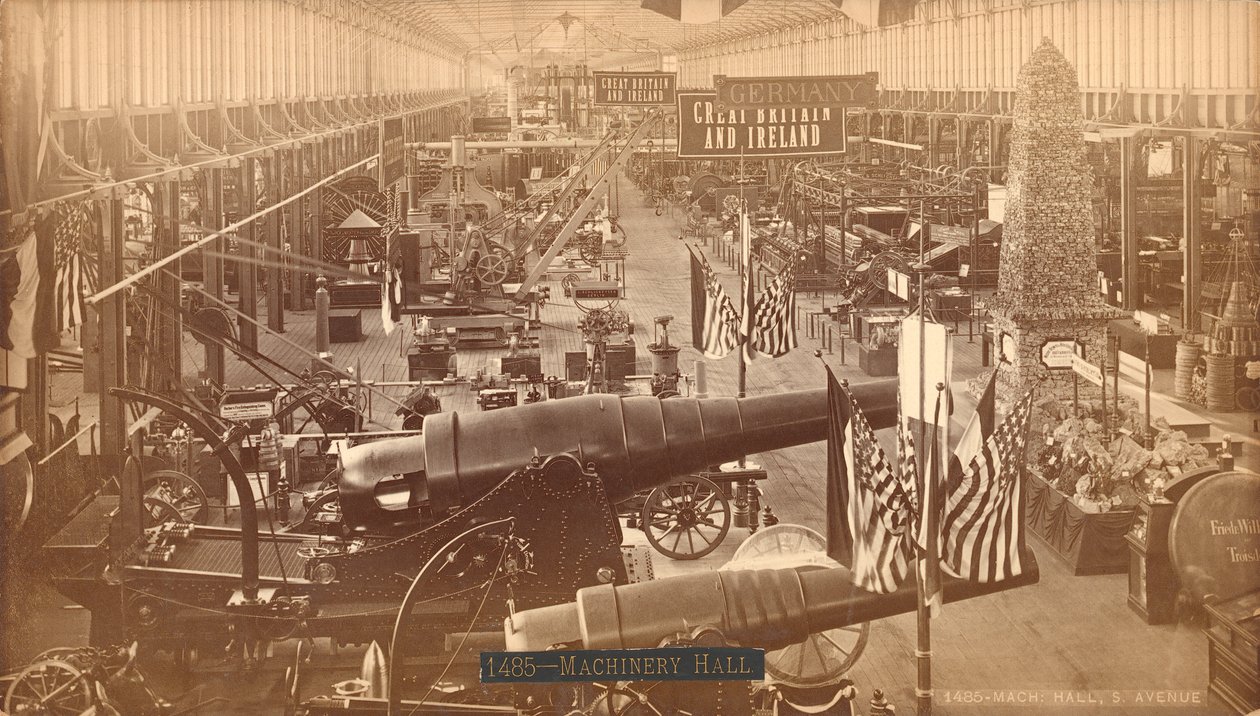 Krupps Guns, német kiállítás, Centennial International Exhibition, Philadelphia, 1876 (ezüst albumin nyomat) alkotó: American Photographer