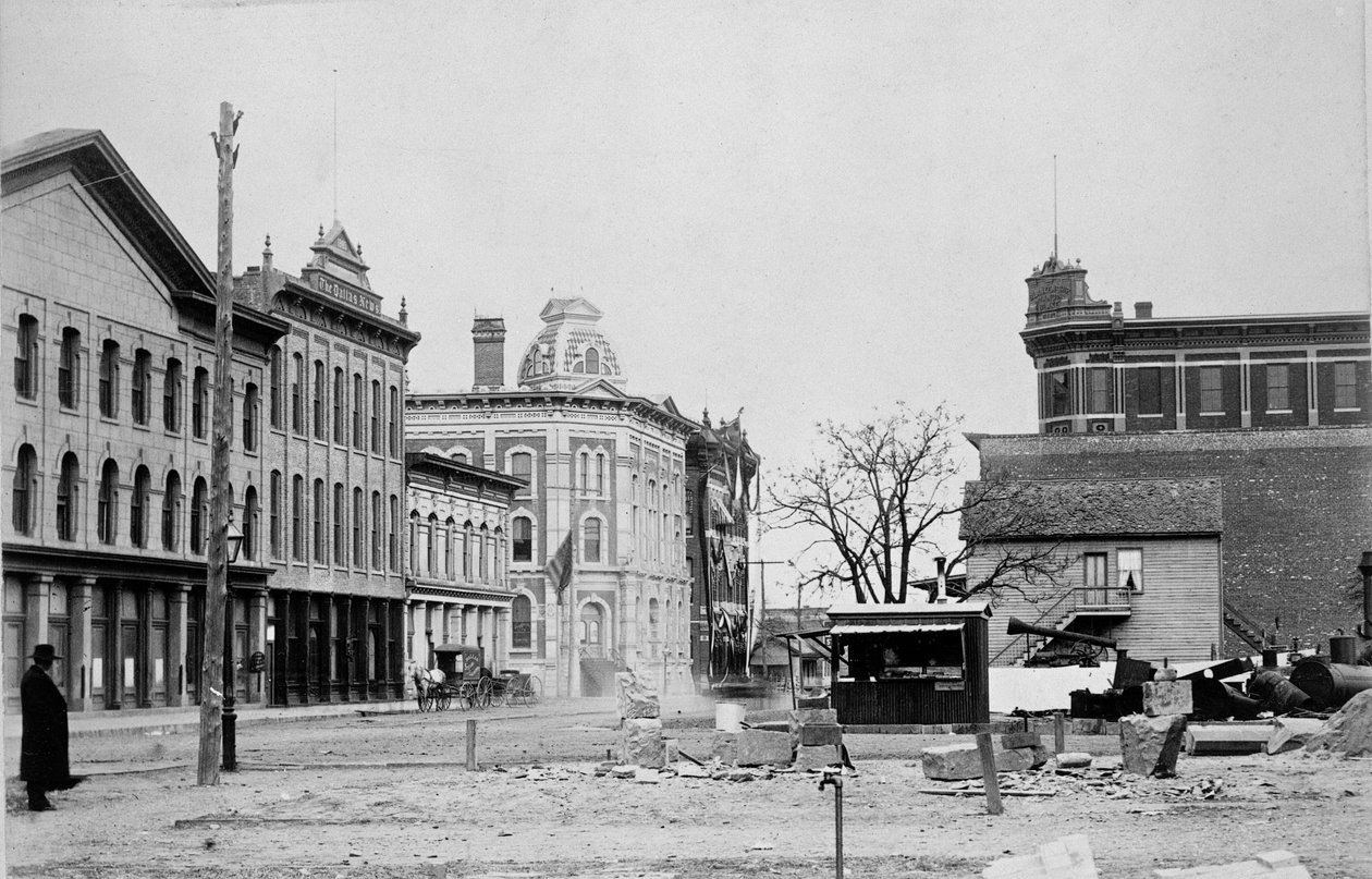 Lamar and Commerce Streets, Dallas, 1890 körül alkotó: American Photographer