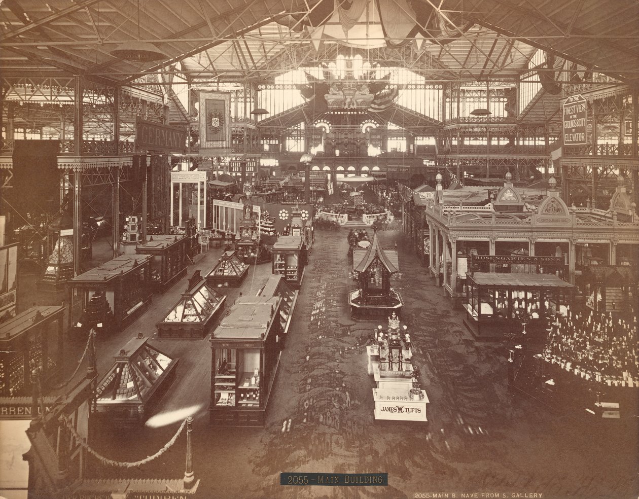 Főépület, 1876. évi Centenáriumi Nemzetközi Kiállítás, Philadelphia (ezüst albumin nyomat) alkotó: American Photographer