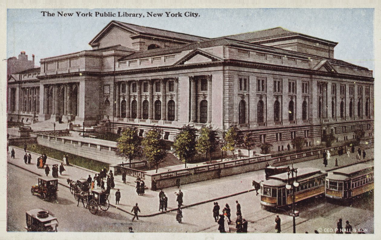 New York Public Library, New York City, USA (színes fénykép) alkotó: American Photographer