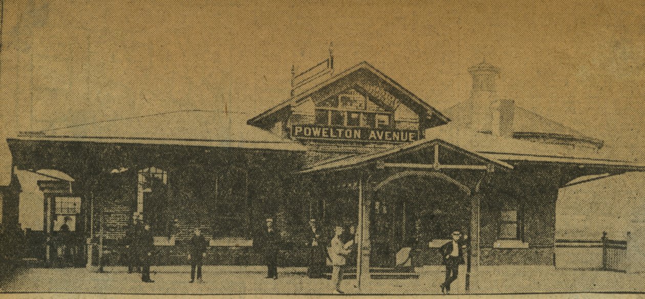 Újságkivágás: Powelton Avenue Station, Pennsylvania, USA, 1896 (fotónyomat) alkotó: American Photographer