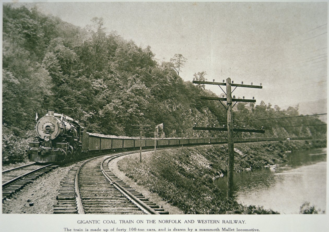 Norfolk & Western Railway, 1925 körül (f/w fotó) alkotó: American Photographer