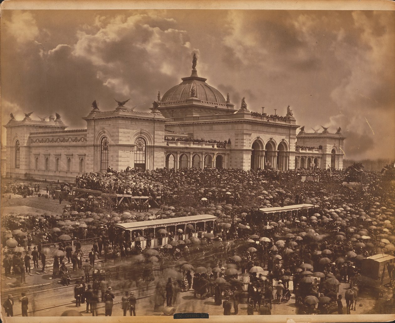 Megnyitó nap, "The Orators", 1876. évi Centenáriumi Nemzetközi Kiállítás, Philadelphia alkotó: American Photographer