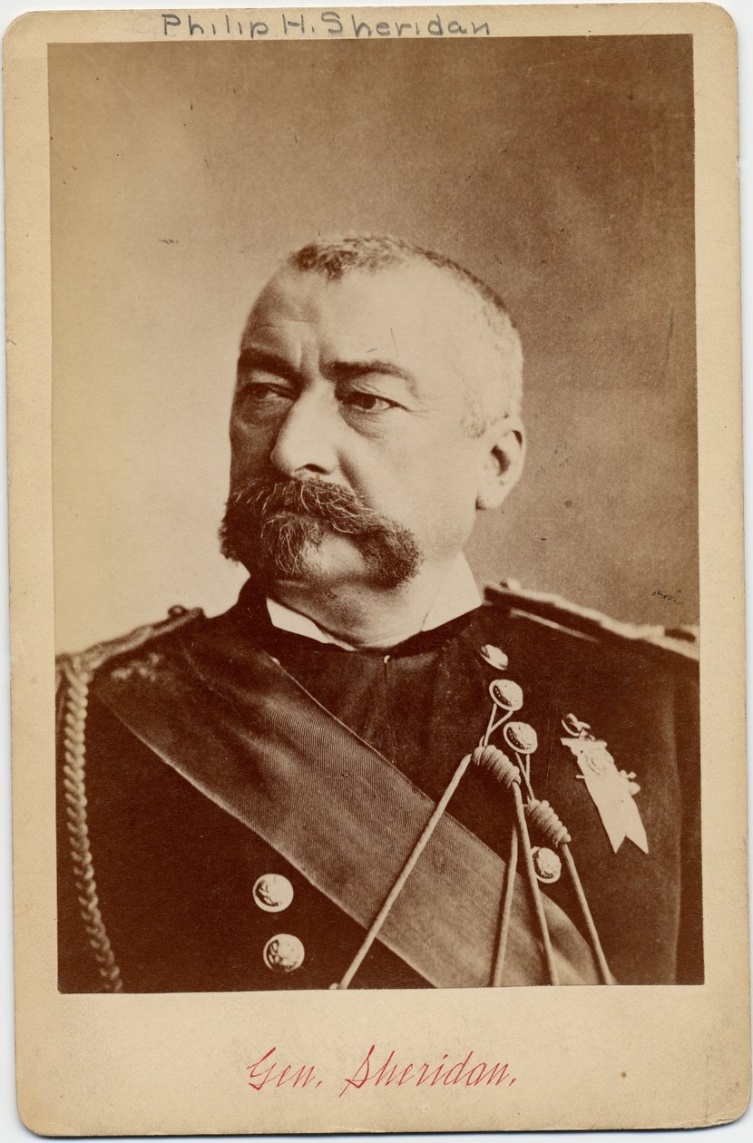 Philip Henry Sheridan (1831-88), az Unió hadseregének tábornoka (album fotó) alkotó: American Photographer