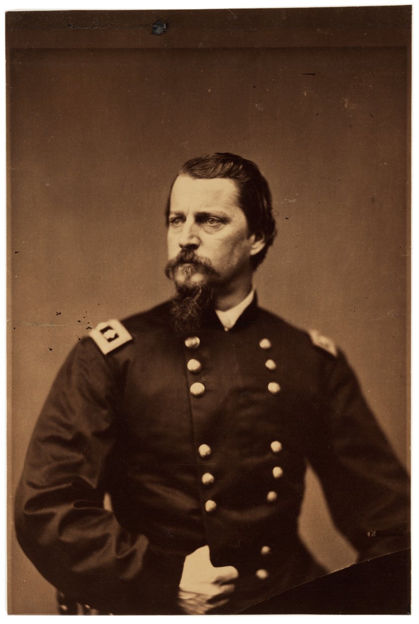 Winfield Scott Hancock fényképes portréja, 1860 körül (szépia fotó) alkotó: American Photographer