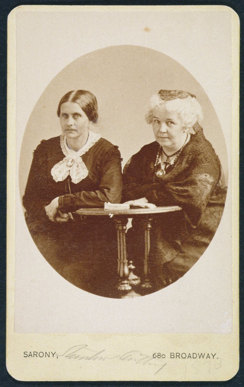 Elizabeth Cady Stanton (1815-1902) és Susan B. Anthony (1820-1906) portréja, 1880 körül alkotó: American Photographer