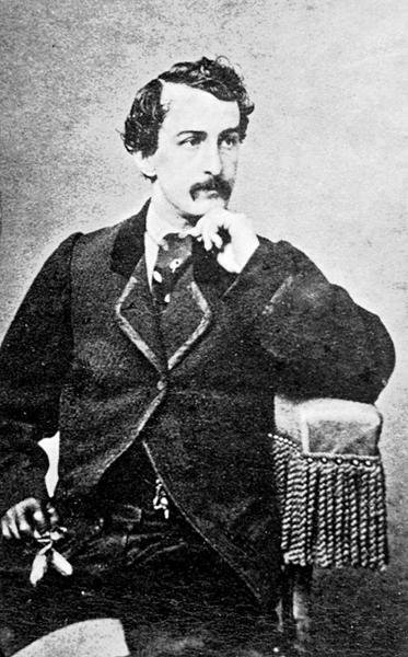 John Wilkes Booth portréja (f/w fotó) alkotó: American Photographer