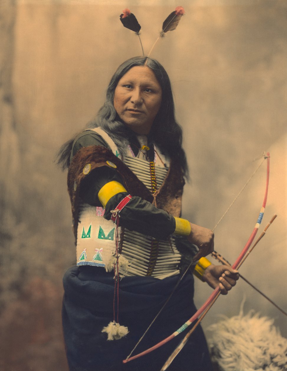 Oglala Sioux portréja Kiáltás At alkotó: American Photographer