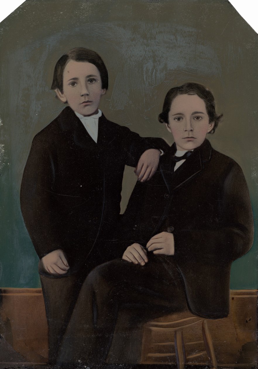 Két fiú portréja,c. 1870-es évek (fotó) alkotó: American Photographer