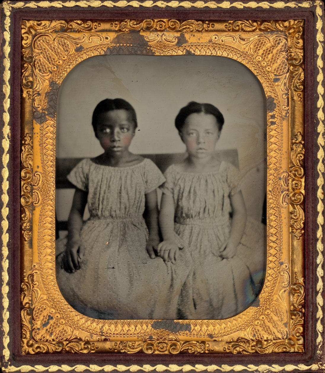 Két lány portréja,c. 1860 (fotó) alkotó: American Photographer