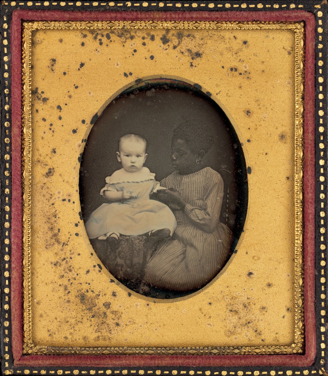 Gyermek és fiatal nő portréja,c. 1850 (fotó) alkotó: American Photographer
