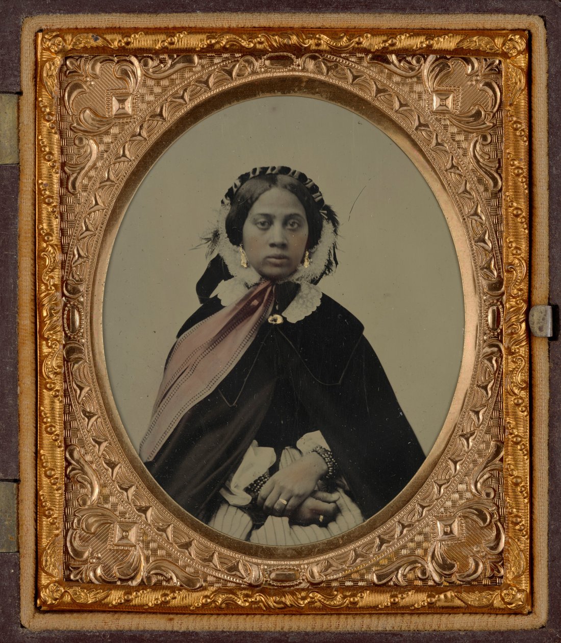 Női portré, valószínűleg Josephine Folks,c. 1860 (fotó) alkotó: American Photographer
