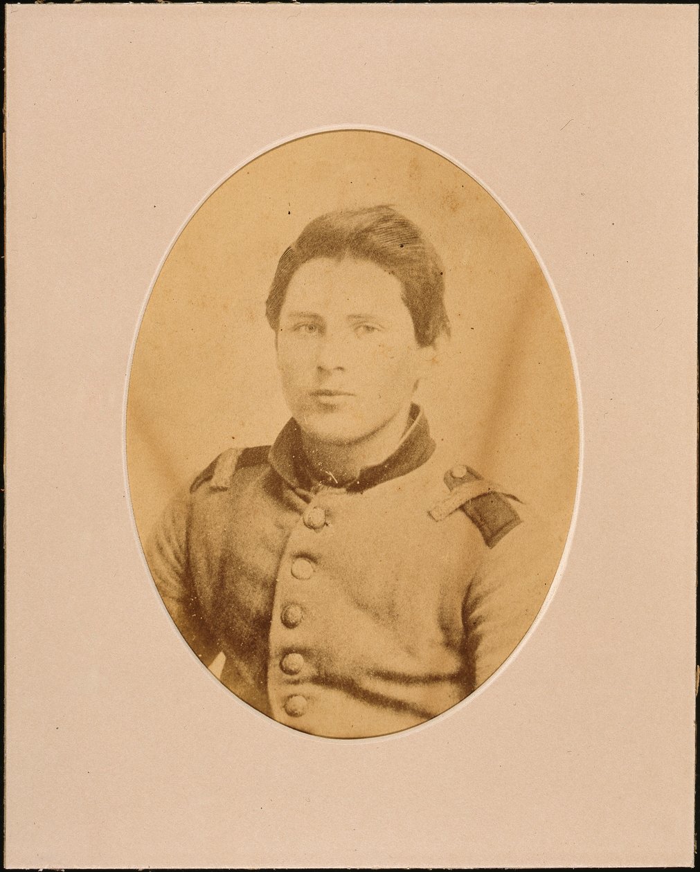 Azonosítatlan katona portréja (szepia fotó) alkotó: American Photographer