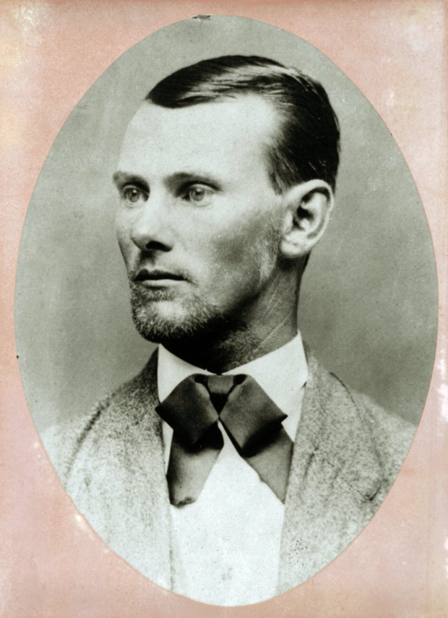 A bűnöző Jesse James (1847-1882) portréja röviddel halála előtt. Fényképezés 1882. alkotó: American Photographer