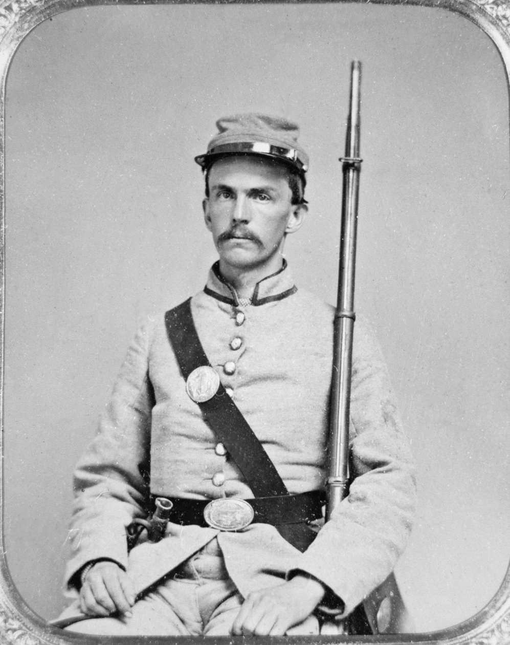 James Greer közlegény, 4. Georgia Gyalogság, Konföderációs Hadsereg (f/w fotó) alkotó: American Photographer