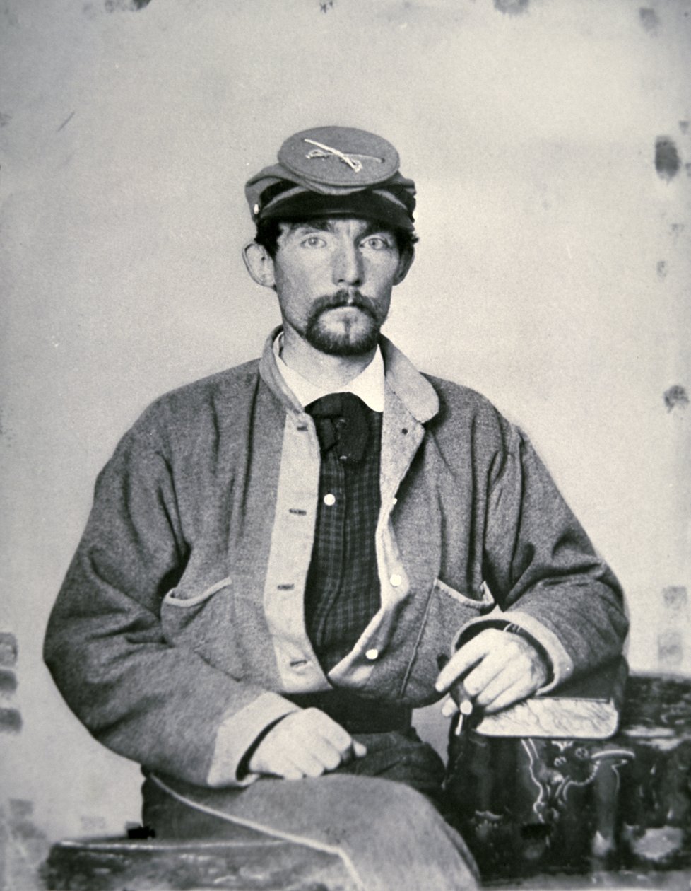 John Lawson Wrenn közlegény, a konföderációs hadsereg katonája (f/w fotó) alkotó: American Photographer
