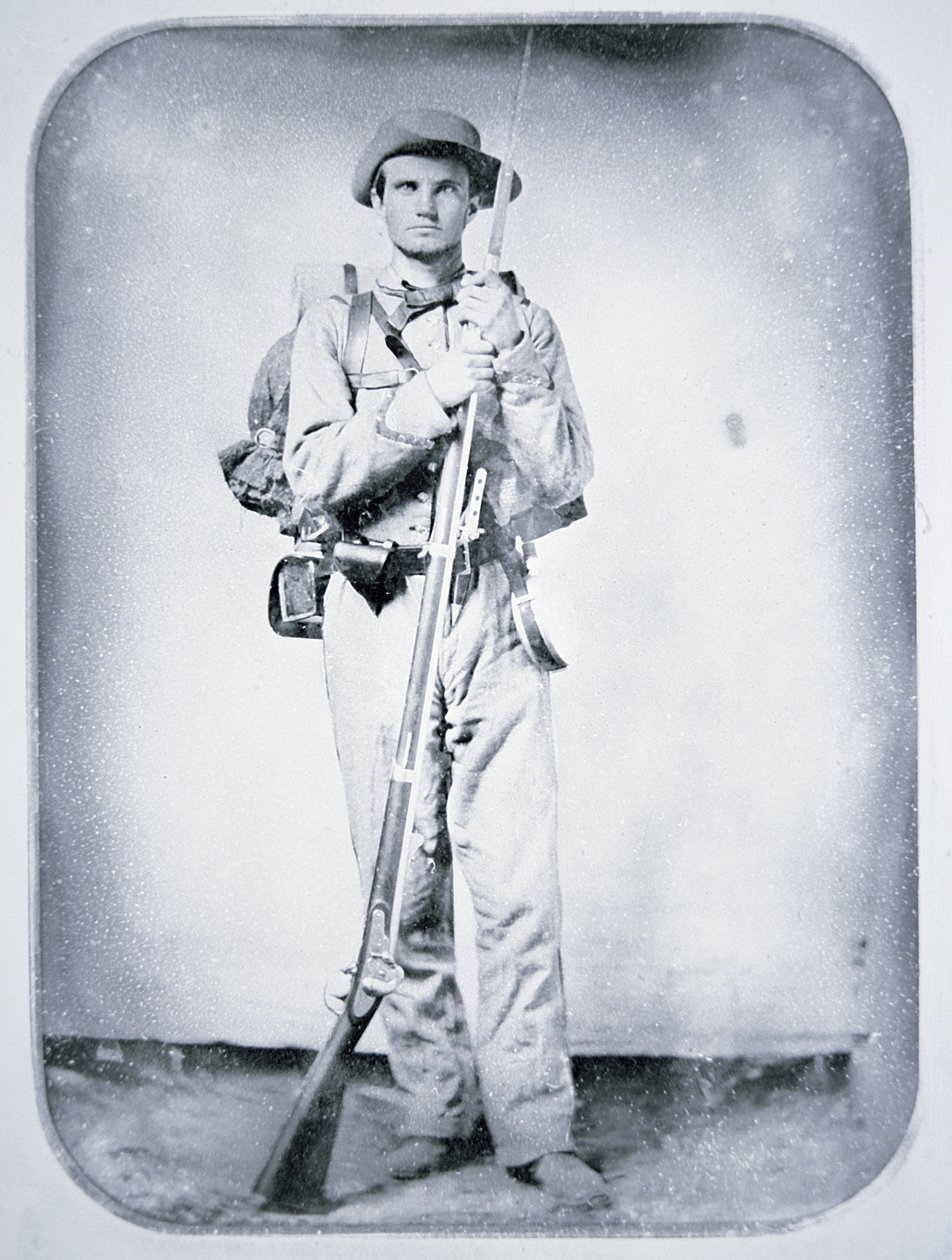 Thomas Taylor közlegény, a konföderációs hadsereg katonája (f/w fotó) alkotó: American Photographer