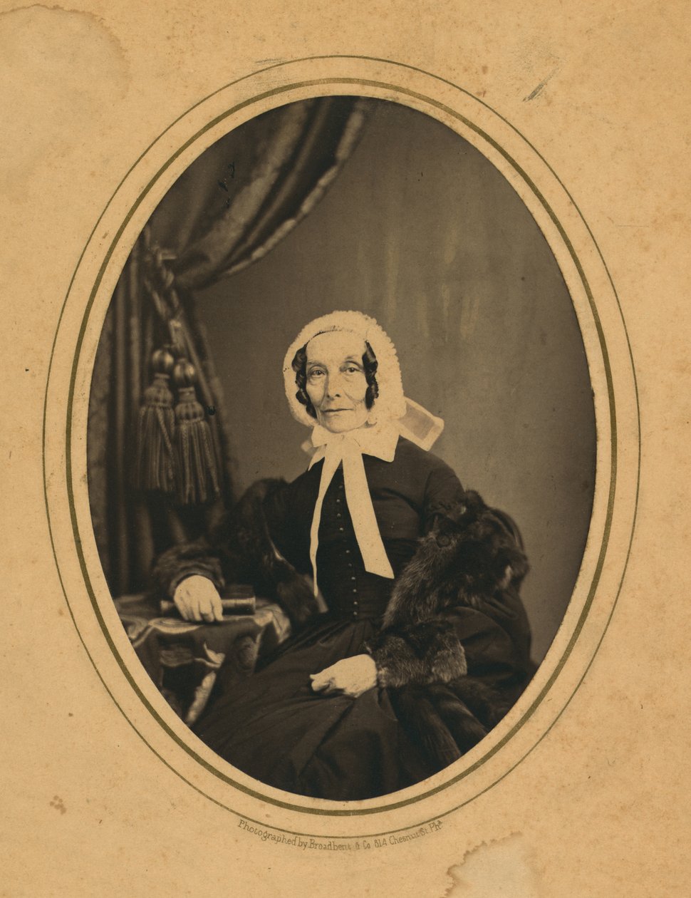 Rebecca Gratz, 1860 körül (f/w fotó) alkotó: American Photographer