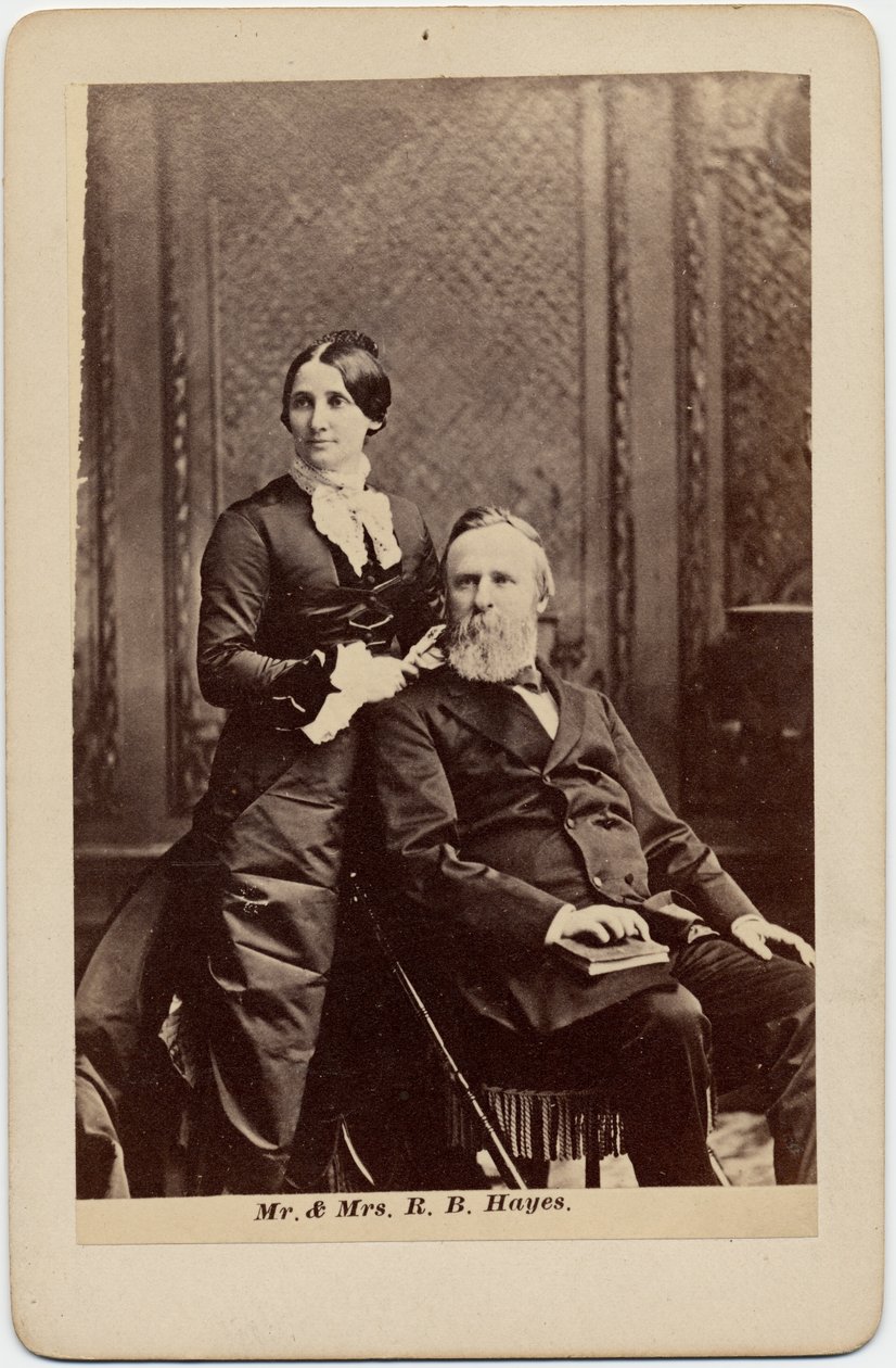 Rutherford Birchard Hayes (1822-93), az Egyesült Államok 19. elnöke és Lucy Ware Webb Hayes (1831-89), felesége (albumfotó) alkotó: American Photographer