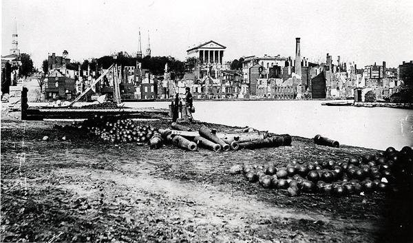 A csatornamedence déli oldala, Richmond, Virginia, 1865. április (f/w fotó) alkotó: American Photographer