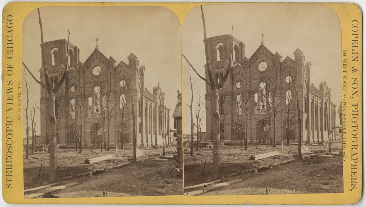 A Szent Mihály-templom az 1871-es chicagói tűzvész után alkotó: American Photographer